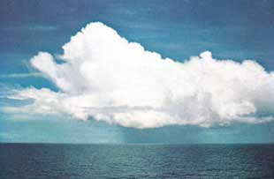 Figure 4: A cumulonimbus cloud. (A Colour Guide to Clouds, Scorer and Wexler, p. 23.