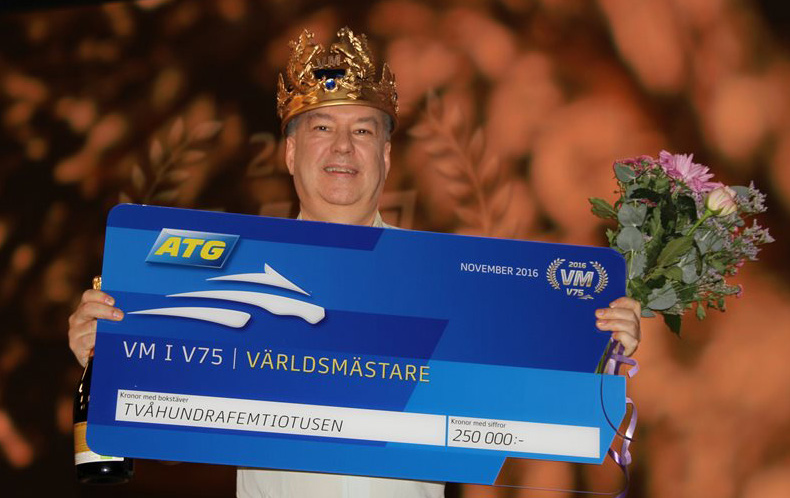 V75 World Champion. Staffan Edholm from Hudiksvall, proved himself best when it came to the crucial quiz.