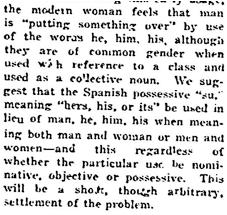 Baron, The words that failed, 60 generic he Washington, DC, Evening Star, 20 Sept., 1920, p. 2, discusses the possibility that the president will appointment a woman as a city Commissioner.