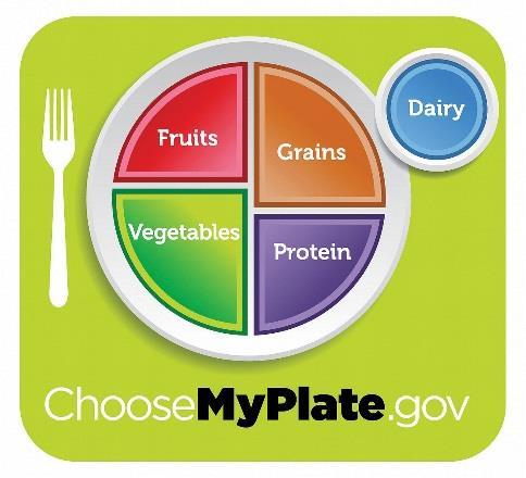 189 MyPlate To help provide guidelines regarding the types and quantities of food that should be eaten every day, the U.S.