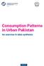 Consumption Patterns in Urban Pakistan An exercise in data synthesis