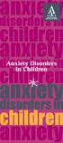 Anxiety Disorders in Children