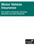 Motor Vehicle Insurance. Your guide to Premiums, Excesses, Discounts and Claim Payments