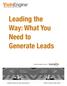 Leading the Way: What You Need to Generate Leads