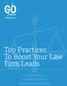 Top Practices To Boost Your Law Firm Leads