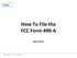 How To File the FCC Form 499-A