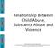 Relationship Between Child Abuse, Substance Abuse and Violence