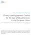 Privacy Level Agreement Outline for the Sale of Cloud Services in the European Union