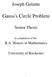 Gauss's Circle Problem