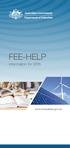 FEE-HELP. Information for 2015. www.studyassist.gov.au