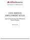 CIVIL SERVICE EMPLOYMENT RULES. Approved by the University of Minnesota Board of Regents