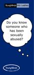 YoungMinds Info Leaflets. Do you know someone who has been sexually abused?