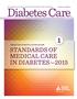 STANDARDS OF MEDICAL CARE IN DIABETES 2015