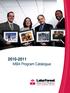 2010-2011. MBA Program Catalogue