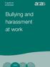 A guide for employees. Bullying and harassment at work