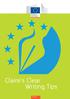 Claire s Clear Writing Tips