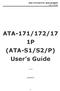 ATA-171/172/17 1P (ATA-S1/S2/P) User s Guide