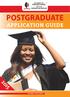 POSTGRADUATE APPLICATION GUIDE