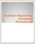 Accident Reporting Company Procedures