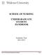 SCHOOL OF NURSING UNDERGRADUATE STUDENT HANDBOOK