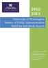 2012-2013. University of Washington Master of Public Administration NASPAA Self-Study Report