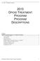 2015 OPIOID TREATMENT PROGRAM DESCRIPTIONS