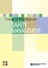 CODE OF PRACTICE. Safety Management. Occupational Safety and Health Branch Labour Department CODE OF PRACTICE ON SAFETY MANAGEMENT 1