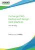 Exchange DAG backup and design best practices