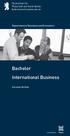 Bachelor International Business