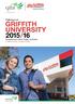 GRIFFITH UNIVERSITY 2015/16