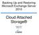 Backing Up and Restoring Microsoft Exchange Server 2010. Cloud Attached Storage. August 2012 Version 3.2