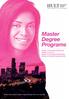 Master Degree Programs