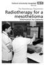 Radiotherapy for a mesothelioma