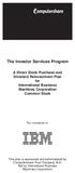 The Investor Services Program