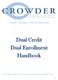 Dual Credit Dual Enrollment Handbook