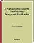 Cryptographic Security Architecture: Design and Verification