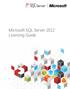 Microsoft SQL Server 2012 Licensing Guide