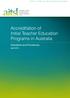 Accreditation of Initial Teacher Education Programs in Australia