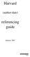 Harvard. referencing guide
