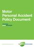 Motor Personal Accident Policy Document