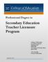 Secondary Education Teacher Licensure Program