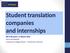 Student translation companies and internships. WP 6 Brussels 1-2 March 2013 Sonia Vandepitte University College Ghent University of Ghent
