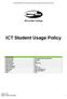 ICT Student Usage Policy