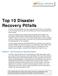 Top 10 Disaster Recovery Pitfalls