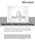 Q uick Guide to Disaster Recovery Planning An ITtoolkit.com White Paper