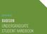 2014-2015 BABSON UNDERGRADUATE STUDENT HANDBOOK