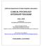 CLINICAL PSYCHOLOGY INTERNSHIP PROGRAM