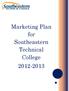 Marketing Plan for Southeastern Technical College 2012-2013