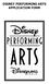DISNEY PERFORMING ARTS APPLICATION FORM