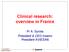 Clinical research: overview in France
